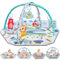6-en-1 Gimnasio De Juegos Para Bebe, Gimnasio Infantil Bebe, Alfombra de Gateo con Arco de Juego y Juguetes Sensoriales, 5 juguetes extraíbles, Juguetes para bebés de 0+ meses