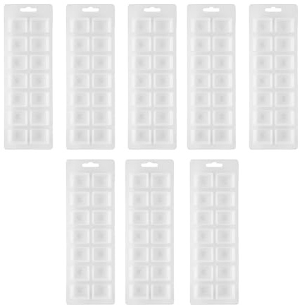 Homeshopa Plastic Ice Cube Trays, Pack of 8-112 Ice Cubes Transparent Easy-Release Flexible BPA Free Ice Cube Moulds, Stackable Trays for Freezer,Baby Food,Water,Whiskey,Cocktail and Other