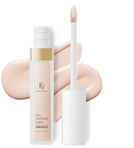 FV Flüssig Concealer,Wasserfeste Gesicht Abdeckstift, 02 Light | Gegen Augenringe, Rötungen und Akne, Leichtes, Natürlich Mattes Finish,Feuchtigkeitsspendende,Langanhaltende