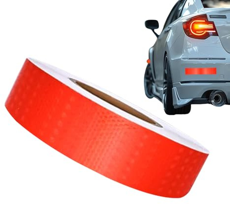 Sghtil Bandas reflectantes - Adhesivo de liberación - Cinta de seguridad fluorescente impermeable 5 cm x 10 m Marcado Peligro para vehículos remolques al aire libre