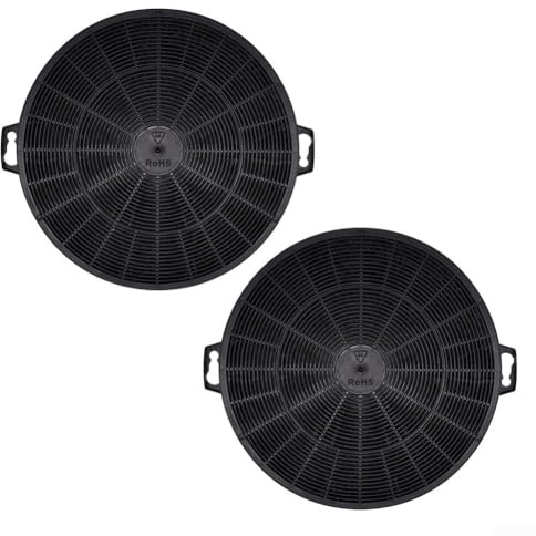 Activated carbon filter for range hood extractor fans including For EF power slim 90SS 90XV and multiple compatible models designed to inhibit airborne impurities