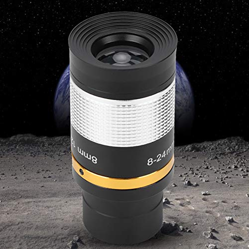 ZenithAur Professional Telescope Eyepiece, 8-24mm Zoom Eyepiece Multi Coated Optic Lens for Enhanced Viewing Experience