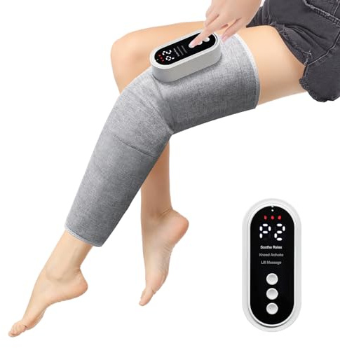 Orifesio Bein Massagegerät, Kabellose Wadenmassagegerät mit 3 Intensitäten, 3 Massagemodi und 3 Heizfunktion, Beinmassagegerät mit 6 Airbags, Oberschenkel Massagegerät zur Linderung von Beinermüdung