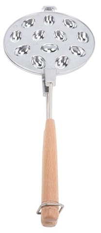 SUNGOOYUE Máquina para Hacer Galletas con Forma de Nuez, Práctica Aleación de Aluminio Antiadherente para Lanzamiento de Pasteles sin Esfuerzo, Eventos Familiares (SILVER)