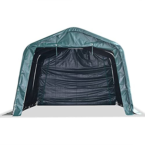 Generico Tendone Bestiame Rimovibile PVC 550 g/m² 3,3x4,8 m Verde Scuro,91.5kg,3055648
