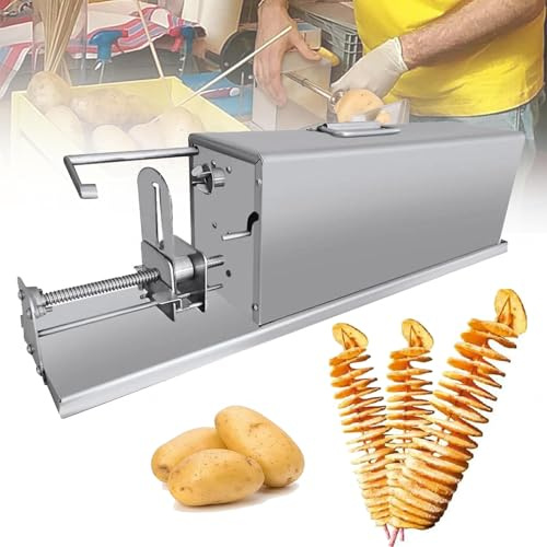 Machine automatique d'étirage de pommes de terre 80 W, coupe-légumes électrique Tornado Spiral, en acier inoxydable, pour patates douces, carottes, concombres,50Type