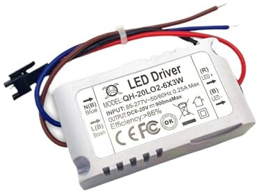 Controlador LED 12W13W14W15W16W18W20W 6-20V 12-34V 15-45V 21-65V 900mA 600mA 420mA 300mA Fuente de alimentación de iluminación(DC 6-20V 900mA,Aluminum Case)