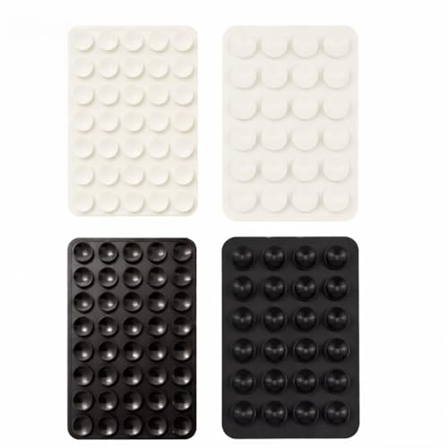 MIMISOLA Ventosa per Telefono, 4 Pezzi Silicone Ventosa per Cellulare, Ventosa a Doppia Faccia, Design Antiscivolo Adatto a Cellulari, Selfie e Video
