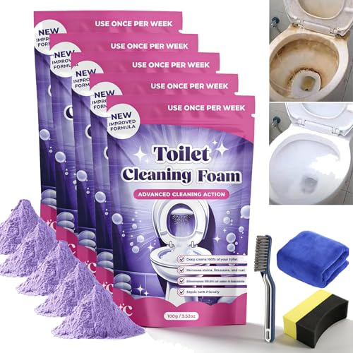 Fizzclean Limpiador de tuberías, limpiador de inodoro Fizzclean original, espuma de inodoro Fizz Clean, espuma de limpieza para inodoro, espuma Fizz Clean para hacer el inodoro brillante y fresco (1