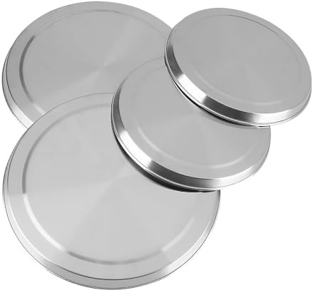 Set med 4 spislock, rostfritt stål spisbrännare skydd för köksverktyg 17/21 cm
