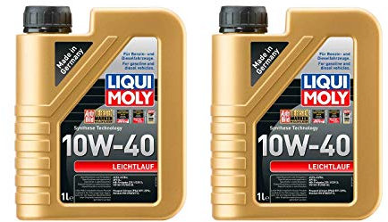 2x Original Liqui Moly 1L Leichtlauf 10W-40 Motoröl Motorenöl Öl Oil Motoroil