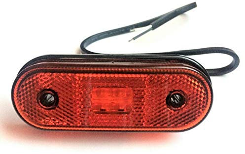 FRISTOM Luz LED roja de gálibo de posición 12 V 24 V para camiones remolques