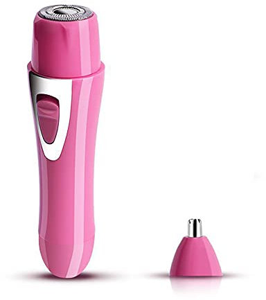 1 Stück 4 in 1 Elektrisch Damenrasierer, ABS Tragbare Gesichts-Haarentfernung, Schmerzlos Haarentferner Rasierer, USB Wiederaufladbar Rasiermesser für Bikini Nase Bein Gesicht Körper