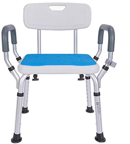 XHALERY Sgabello da Bagno,con Seduta Imbottita | Sedia da Doccia con Schienale | Sedili per Vasca da Bagno Antiscivolo e Antiscivolo,B (A)