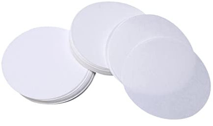 Baluue 100 Stück Filterpapier Scheiben Ø7cm Mittlere Fließgeschwindigkeit Weißes Qualitatives Laborfilterpapier Für Chemische Anwendungen