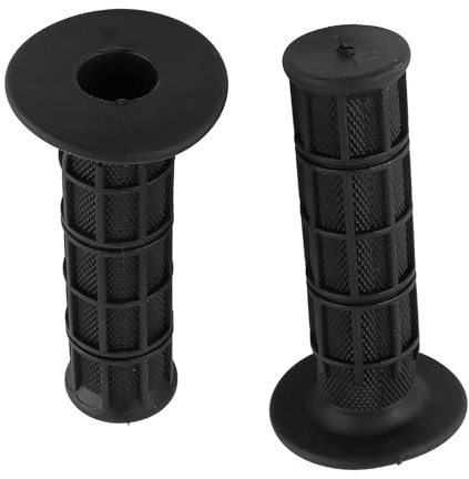 Qiilu 1 Pair of 22/24mm 7/8 Universal Silicone Motorcycle Handlebars Hand Grips New Black