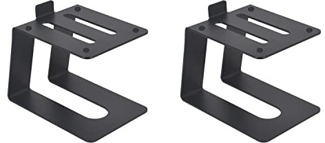 TOOSOAR Coppia Di Supporto Casse Monitor in Ferro Supporti per Altoparlanti da Tavolo, Stand Casse Monitor, Altoparlanti da Tavolo Inclinati, per Supporto da Tavolo di Piccole e Medie Dimensioni