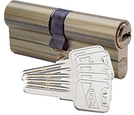 Cilindro de seguridad UCEM 2000s2lp3333ll Europeo Leva Larga 33 x 33 mm Latón