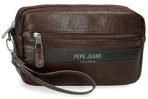 Pepe Jeans Horley Bolso de Mano Marrón 24,5x15x6 cms Poliéster