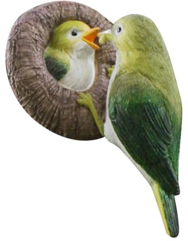 VINTORKY Baumgarten an der Wand montiert Animal Figures gartenskulptur Tierbaumumarmer Gartentierstatue Ornament Hofvogelfigur Vogel-Statue Papagei Zubehör der Vogel Dekorationen schmücken