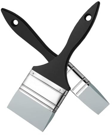 Duoleimi Set di pennelli in silicone largo e stretto, 2 pezzi per pittura acrilica, acquerello e accessori in resina epossidica, pennelli per pittore e pittura, pennello in gomma, pennello asciutto