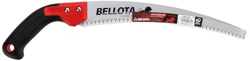 Bellota 450BIMR13SF - Serrucho de poda León con hoja curva de 13, dentado japonés y mango de bimaterial recto. No incluye funda