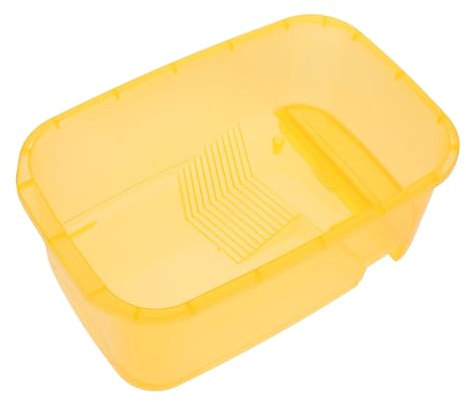 ORFOFE Schildkrötenbecken Reptilienbox Mit Plattform Schildkrötenzuchtbereich Transparenter Kunststoff Fütterungsbereich Für Schildkröten Frösche Spinnen