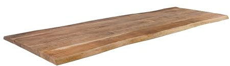 SAM Holzplatte Tom 180x60 cm Mangoholz Baumkante Tischplatte