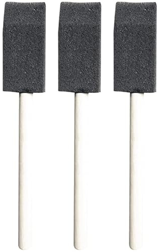 ULTECHNOVO Car Air Vent Cleaning Brush Set with Soft Sponge Head and Smooth Wooden Handle 3Pcs Mini Detailing Brushes for Car Grilles Air Conditioner Vents and Interior Dusting