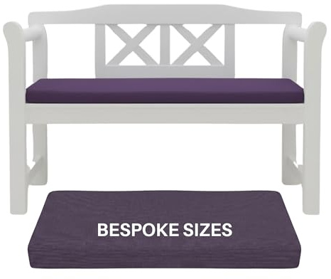 Kosiproducts Custom Bench Cushions, Bespoke Crash Mats, Cut To Size Outdoor and Inddor Seating Pads, Purple, 4cm Thick