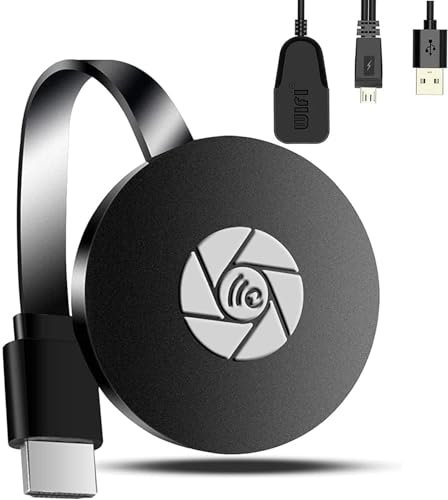 Wireless HDMI Display Adapter WiFi Display Dongle for TV Streaming Device with 4K Support Miracast DLNA & Airplay for Android iOS Windows and Mac OS – Plug and Play Low Latency Versatile Screen Modes