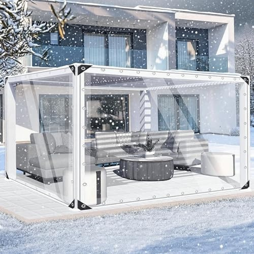 Generisch Abdeckplane Gewebeplane 1.6×2m Transparente Plane Mit Ösen • Wasserfest, UV-stabil & Reißfest • Schutzplane for Holz, Trampolin, Pool & LKW(1.6x1.8m)