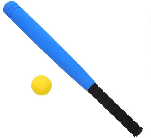 NOLITOY Bate de Béisbol de Espuma EVA para Bate y Pelota Ligera Juguetes Deportivos para Exterior Entrenamiento de Coordinación Mano-Ojo Accesorios Incluidos Azul Pequeño Color Aleatorio