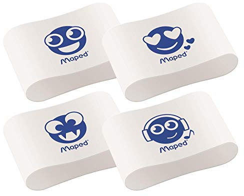 Maped m112911 – Gomme Essentials, Soft Design, sans PVC, mini, Smiley de motifs, 1 pièce