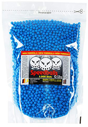Speedballs Softairkugeln New Formula BBS 0,12g 5.000er Beutel oder 10.000 Container Airsoft (5000 Blau)