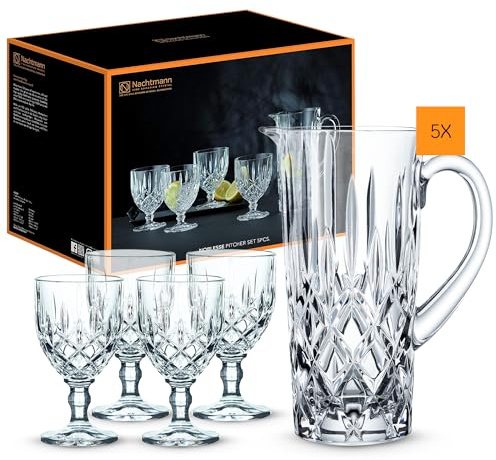 Nachtmann Spiegelau 102387 - Set di 5 caraffe da 1190 ml + 4 bicchieri da 350 ml, in cristallo