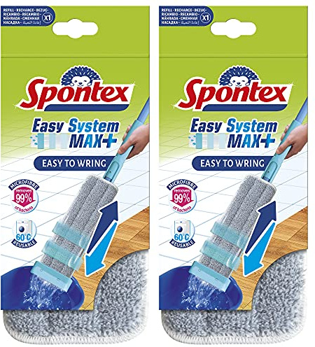 Spontex 2 Panni di Ricambio in Microfibre per Spontex Easy Max +, 2 panni di ricombio