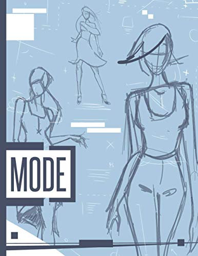 Mode Skizzenbuch: +300 Silhouetten zum zeichnen | Modeskizzen für Designer | Zeichenbuch mit weiblichen | Großformat