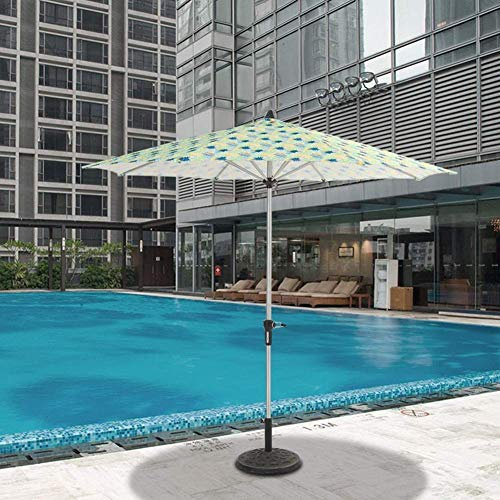 Sywlwxkq Parasols Premium 9' Beach Patio Pool Side Umbrella, Outdoor Garden Table Umbrella With 8 Sturdy Ribs Aluminum Pole (Size : 9 Ft/270cm)