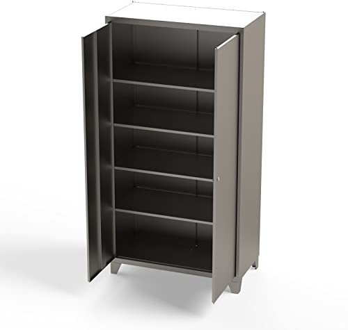 Schrank & Stuhl | Edelstahlschrank | Aufbewahrungsschrank | Reinraumschrank für Hygienebereiche und Außenbereiche geeignet 195x100x40
