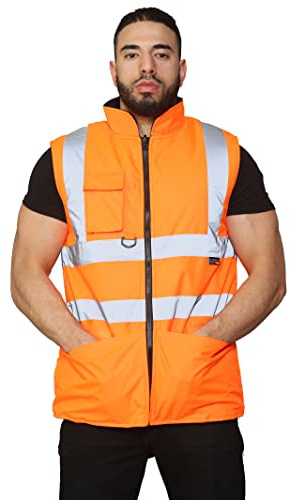 kraftd Hi Vis Vest High Visibility Waistcoat Reflective Sleeveless Workwear Jackets Safety Vests For Men