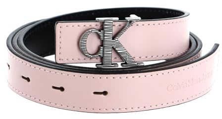 Calvin Klein Leder Gürtel CKJ Monogram Hardware Belt 25MM W110 Pink Blush rosa