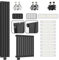 Aquamarin® Termosifone - Verticale, 1600x452x52mm, Acciaio, Pannello Monostrato, 6 Colonne, Antracite - Termosifoni Moderni, Termoarredo Soggiorno Design, Radiatori Tubolari Parete, Radiatore, Arredo