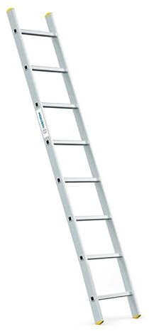 HOSTRÖM Echelle Simple StablePro 8 marches en Aluminium, légère et Durable, Hauteur de Travail maximale 3,2m, Garantie 5 Ans, Charge maximale 150kg