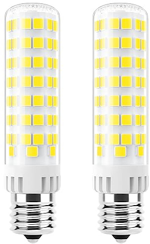TAIYALOO E17 LED Bulb Dimmable, 10W Microwave Oven Bulb, Daylight White 6000K, 100W Halogen Bulb Replacement for Stove Top, Range Hood, E17 Intermediate Base Appliance Light Bulb (2 Pack)