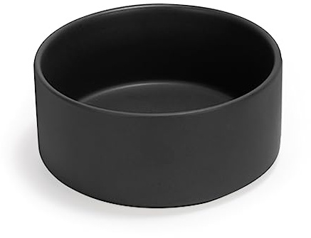 SPUNKYJUNKY Keramik Hundenapf Fressnapf Futternapf Katzennapf Napf für Katzen und Hunde (850ml, Schwarz)