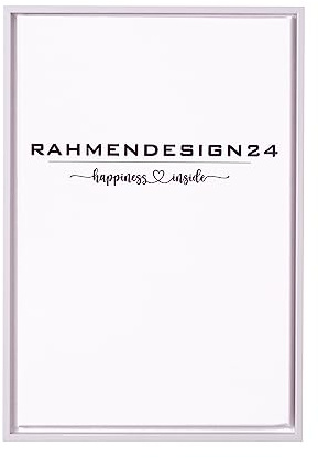 Rahmendesign24 Schattenfugenrahmen Oslo für Keilrahmenbilder und Leinwände 40x100 Weiß (matt) Schattenfuge