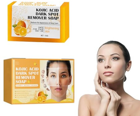 Kojisäure-Seife, Kojic Acid Soap Gesichtsreinigungsseife Hautpflegeseife, Reinigung der Haut, Aufhellung dunkler Flecken, Reinigung der Poren und Peeling