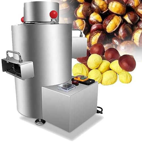 ZUMAHA Peladora De CastañAs Comercial, Peladora De CastañAs, MáQuina AutomáTica De Pelado Y Apertura De CastañAs, MáQuina para Hacer Muescas De CastañAs 40 Kg/H, Sin DañOs A Las CastañAs,220V