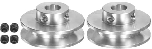 QUARKZMAN 2er Set V-Typ Riemenscheibe Keilriemenscheibe 7mm Bohrung 31mm Außendurchmesser Einzelrille Aluminiumlegierung für 3-5MM PU Rundriemen Motorwellen-Bohrmaschine